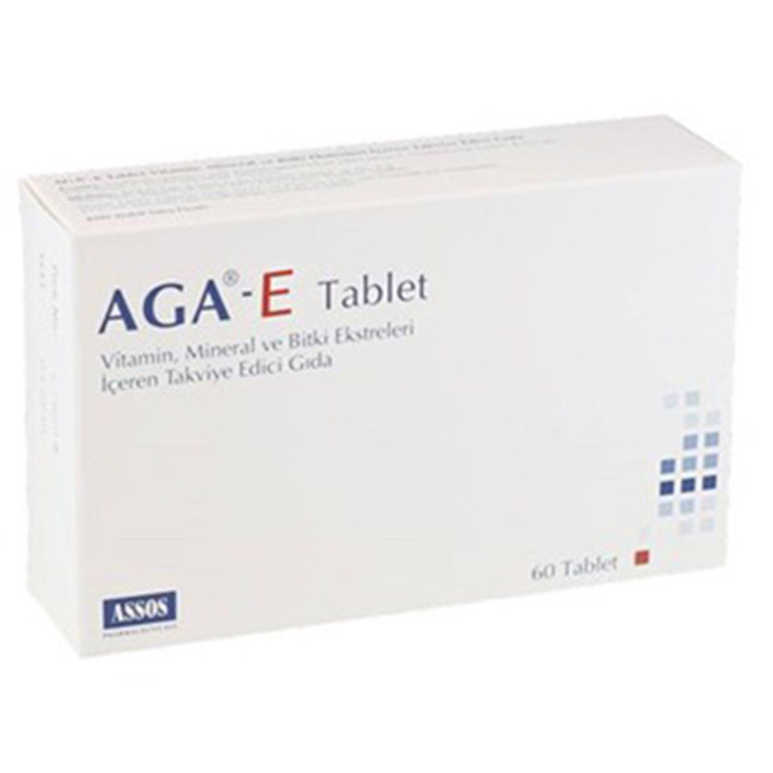 Takviye Edici GıdalarAssosAGA-E Takviye Edici Gıda 60 Tablet