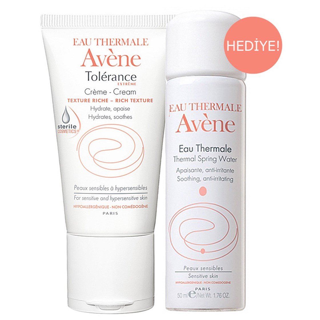Kızarık Hassas CiltlerAveneAvene Tolerance Extreme Creme 50 ml + Termal Su 50 ml