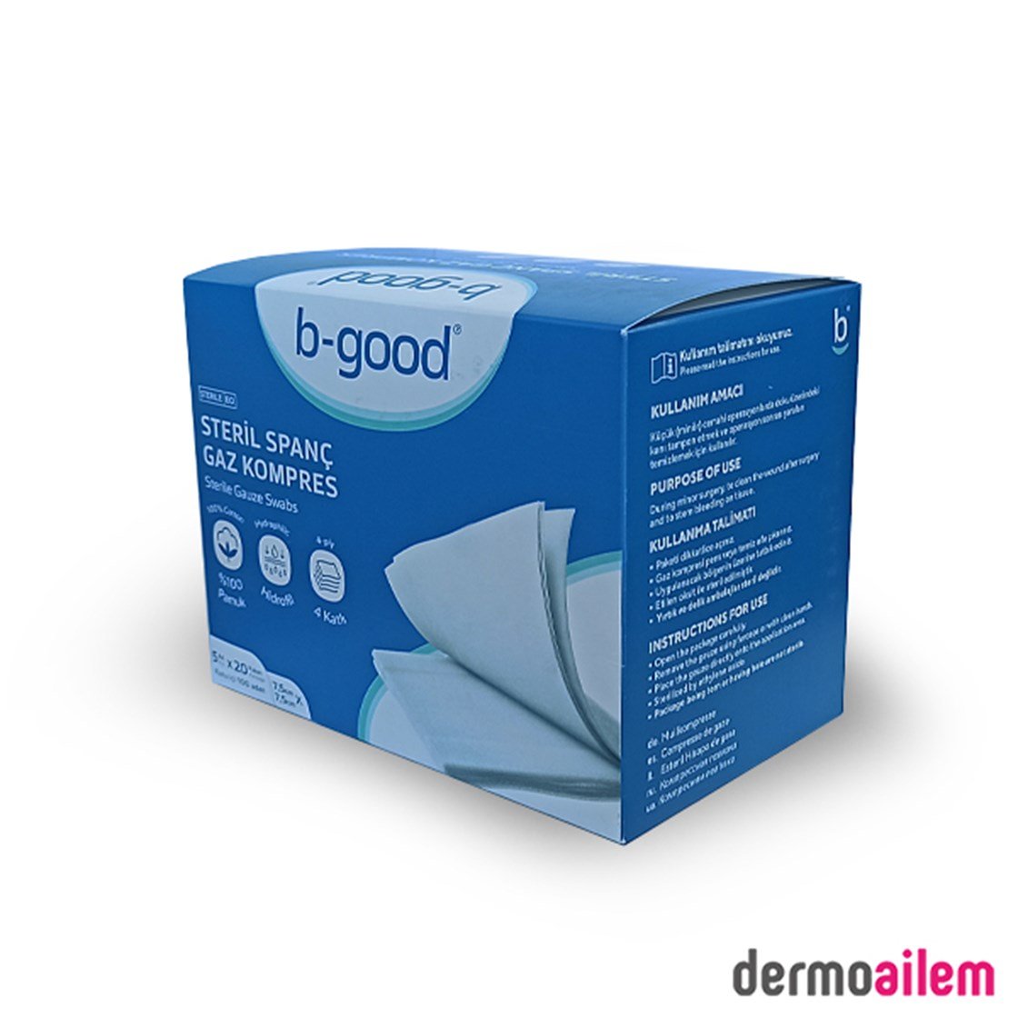 BantlarB-GoodB-Good Steril Spanç Gaz Kompres 7,5*7,5 100'lü