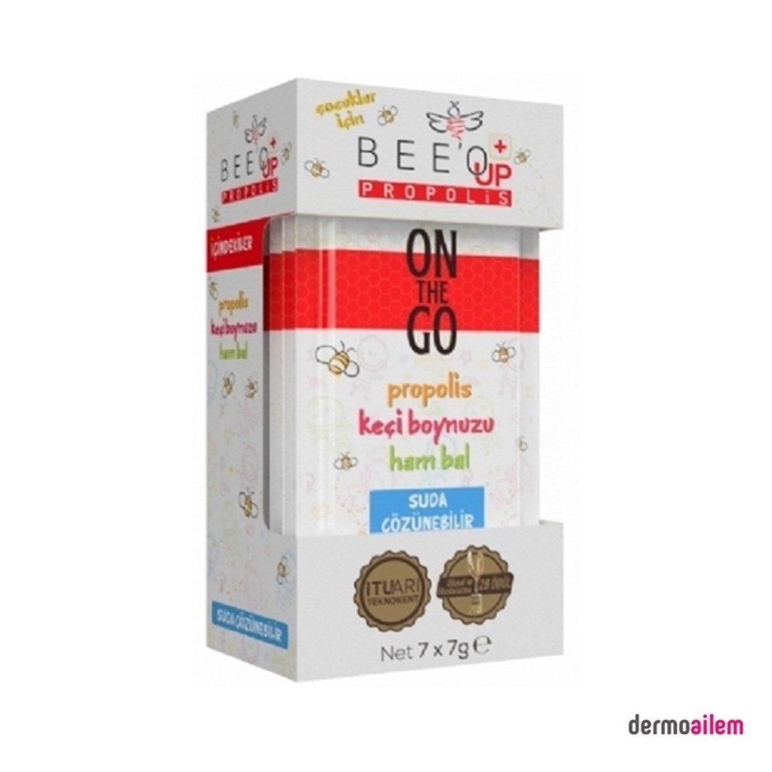 Takviye Edici GıdalarBee'o UpBee'o Up On The Go Çocuk Keçiboynuzlu 7*7 Gr