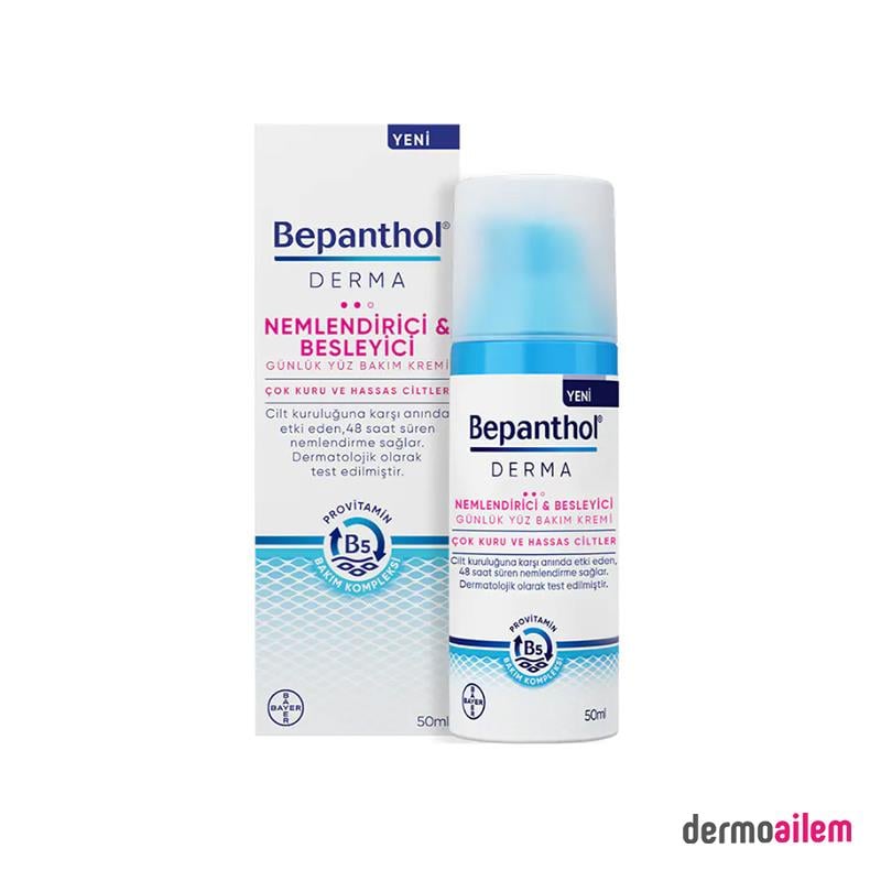 Nemlendirici & OnarıcıBepanthol Bepanthol Derma Nemlendirici ve Besleyici Günlük Yüz Bakım Kremi 50 ml