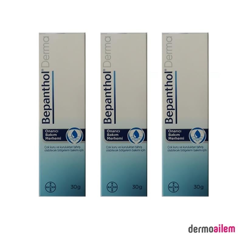 Nemlendirici & OnarıcıBepanthol Bepanthol Derma Onarıcı Bakım Merhemi 30 gr 3 Adet (SKT:05/2024)