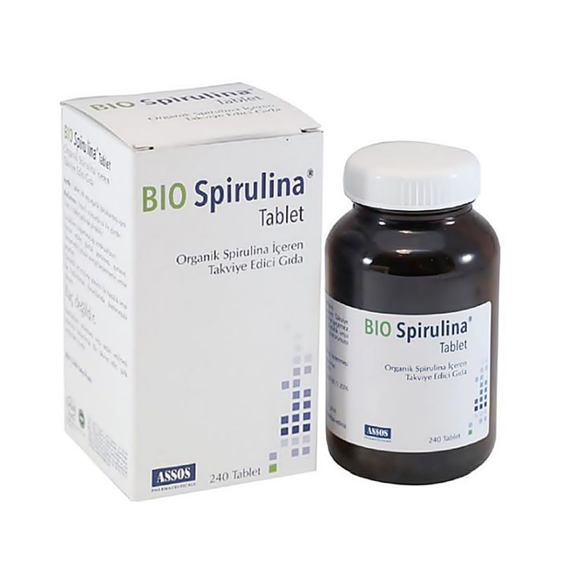 Takviye Edici GıdalarAssosBio Spirulina 240 Tablet