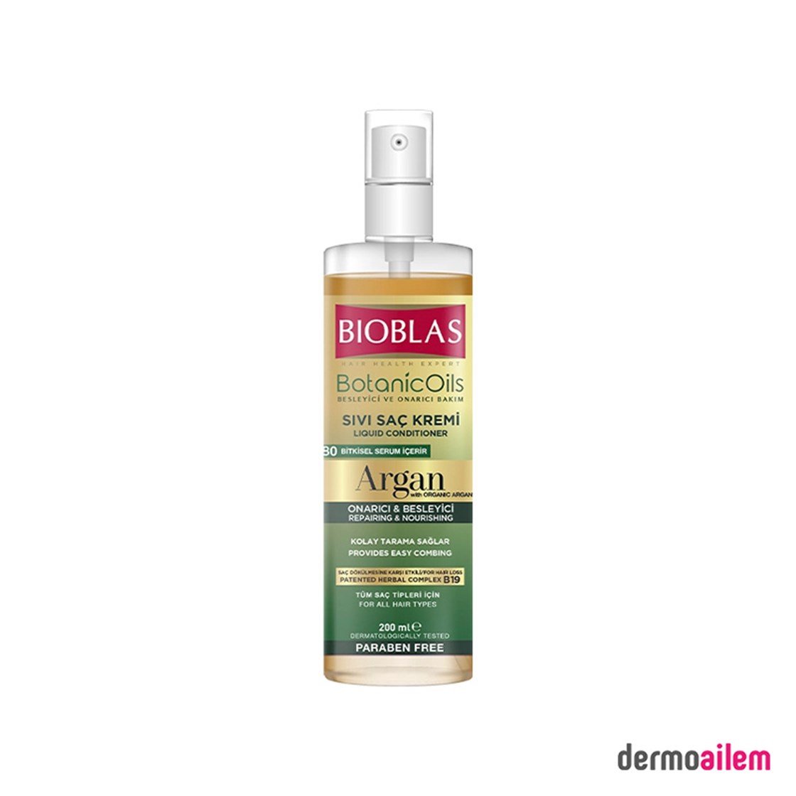 Saç Bakım ÜrünleriBioblasBioblas Argan Yağlı Besleyici Onarıcı Sıvı Saç Bakım Kremi 200 ml
