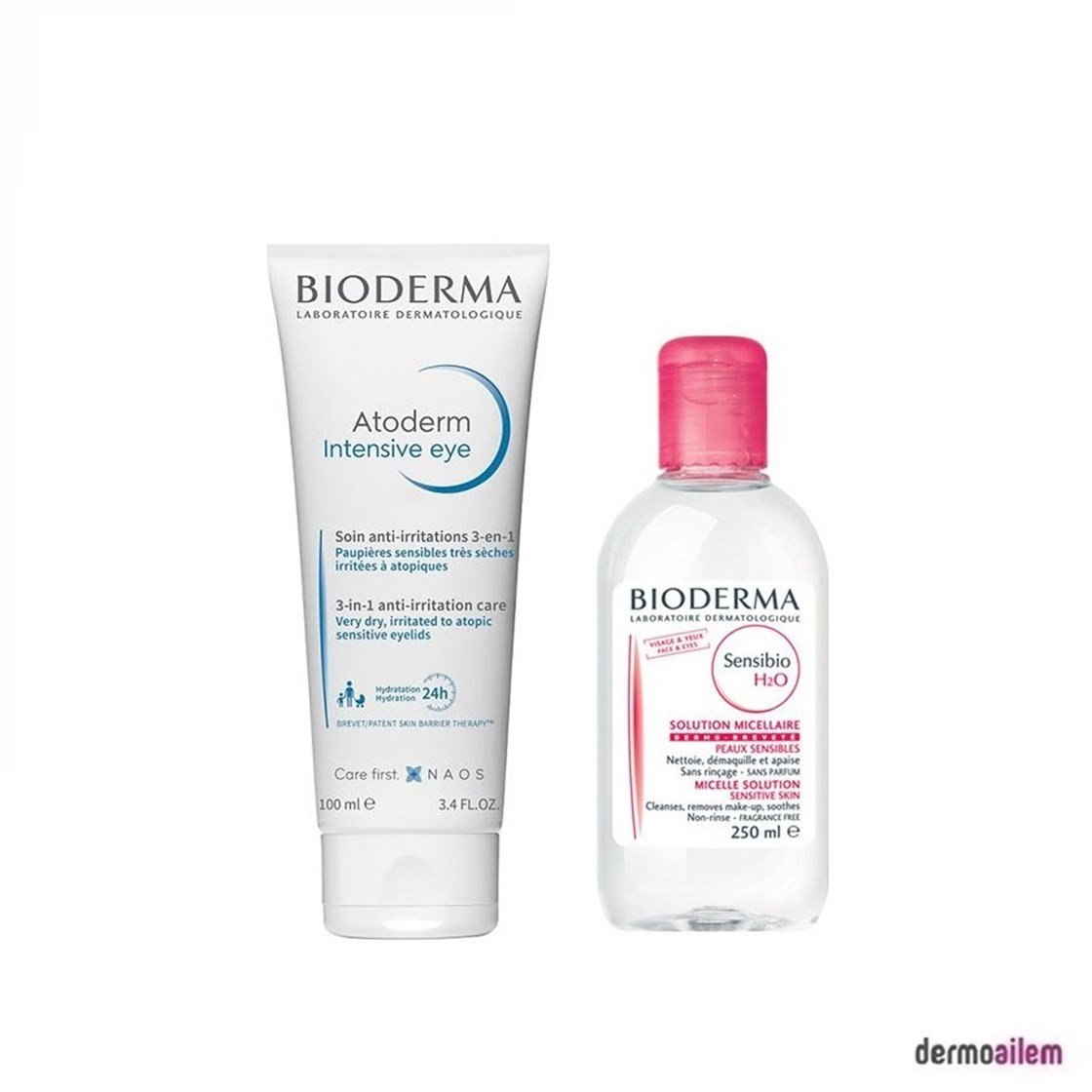Göz Çevresi BakımıBiodermaBioderma Atoderm Intensive Göz Çevresi Kremi 100 ml Sensibio H2O Misel Su 250 ml Set