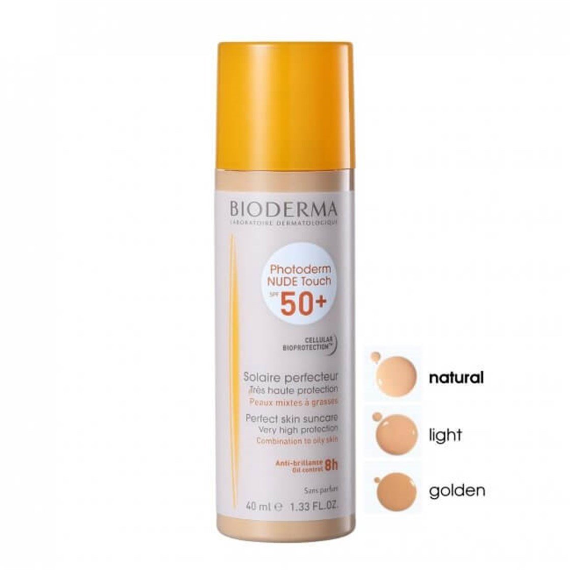 Spf 20 & 50 ArasıBiodermaBioderma Photoderm Nude Touch Light Spf 50+ 40 ml - Yağ Dengesini Kontrol Etmeye Yardımcı Renkli Yüksek Faktör Güneş Koruyucu