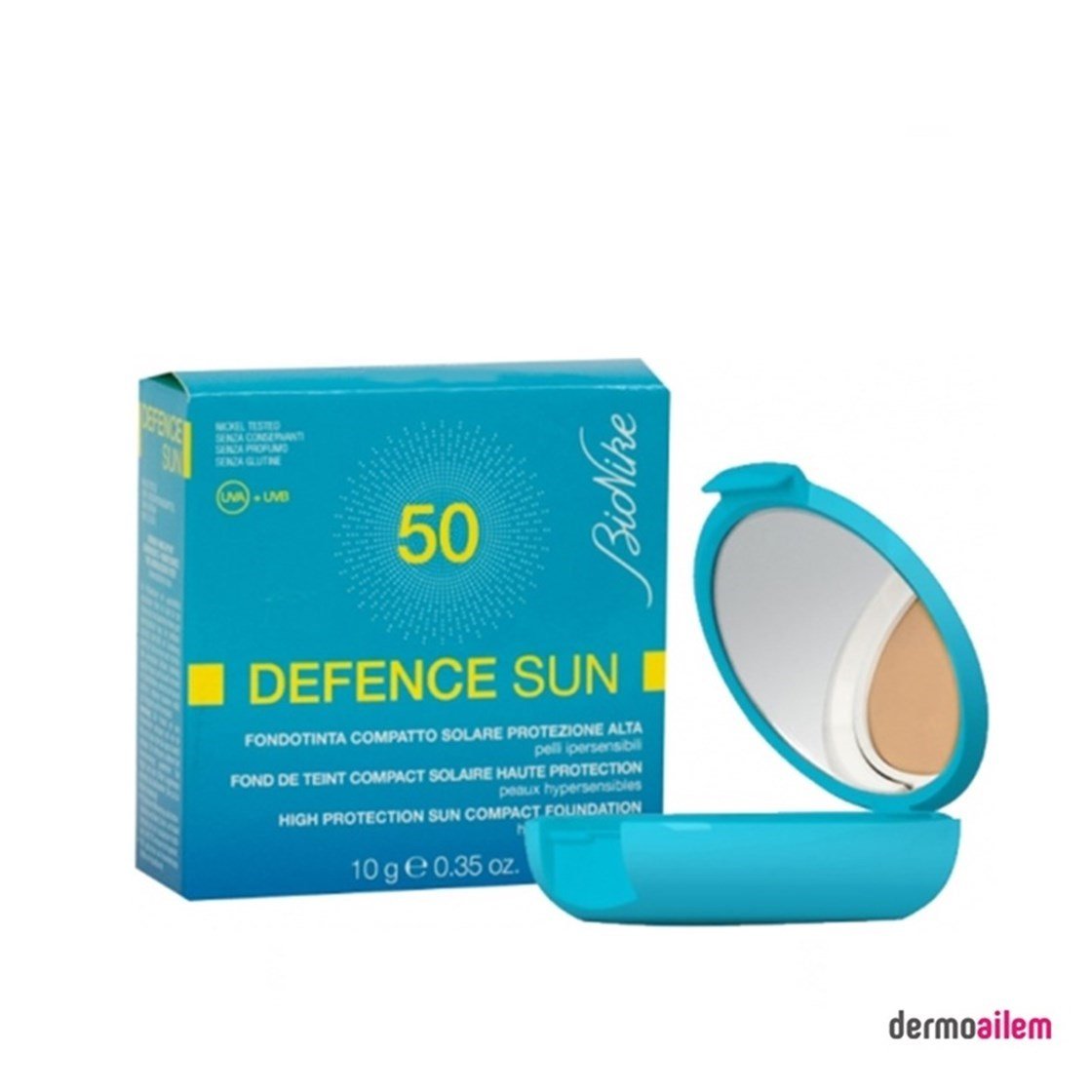 FondötenBioNikeBioNike Defence Sun Spf 50 Compact Fondöten 10 gr Ambre 1