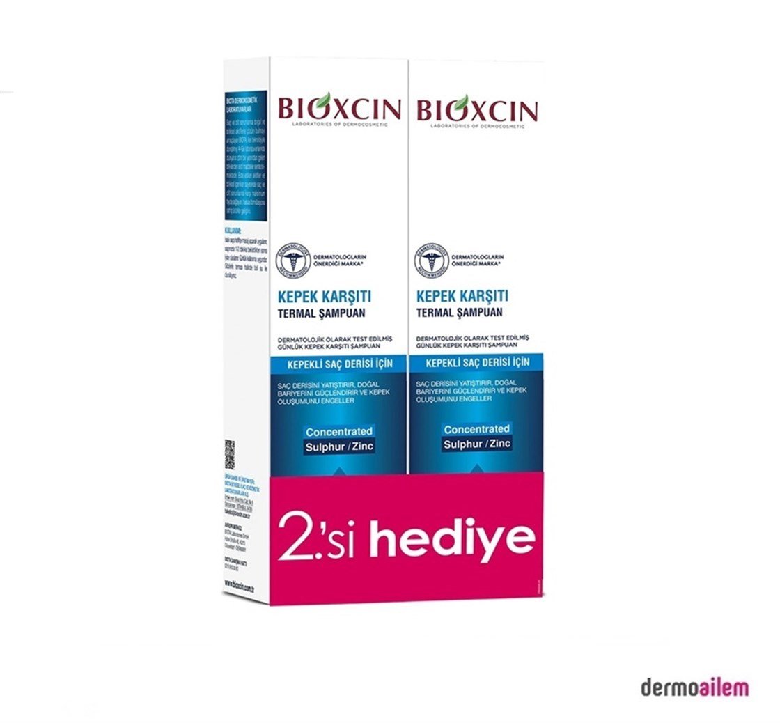 Kuru ŞampuanlarBioxcinBioxcin Aqua-Thermal Kepek Karşıtı 300 ml Şampuan 2.Hediye