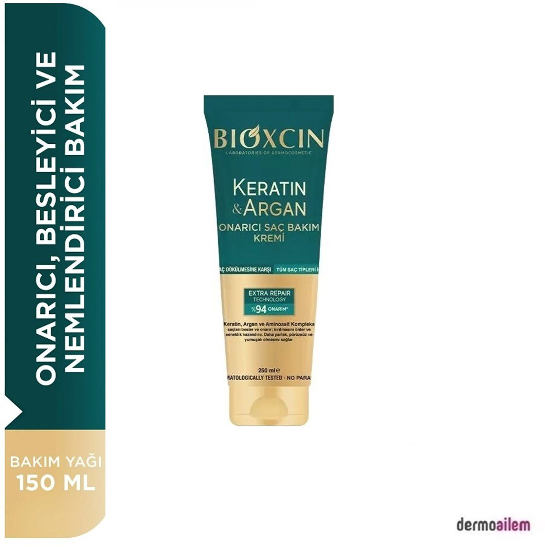 Saç KremleriBioxcinBioxcin Keratin Argan Onarıcı Saç Bakım Kremi 250 ml Yıpranmış Ve Hasar Görmüş Saçlar