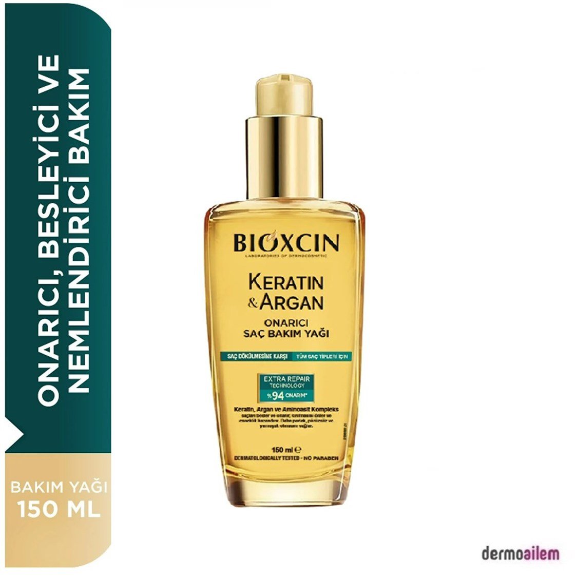 Saç Bakım ÜrünleriBioxcinBioxcin Keratin & Argan Onarıcı Saç Bakım Yağı 150 Ml - Yıpranmış Ve Hasar Görmüş Saçlar