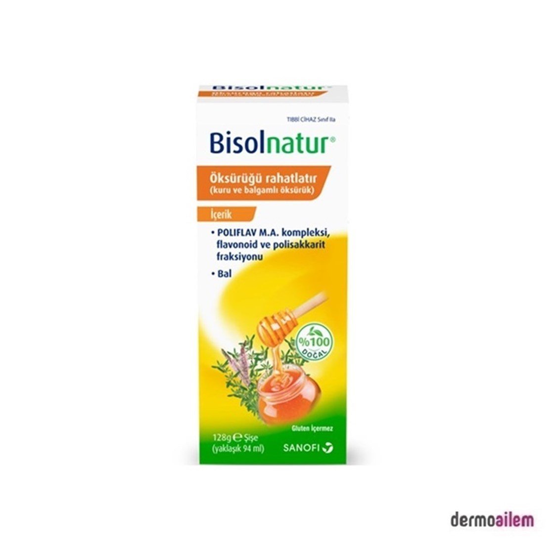 Takviye Edici GıdalarBisolnaturBisolnatur 128 gr Öksürük Şurubu