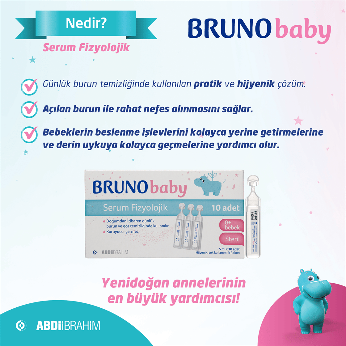 Bebek Sağlık ÜrünleriBrunoBruno Baby Serum Fizyolojik 5 ml x 10 Adet