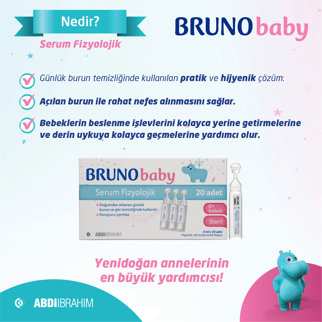 Bebek Sağlık ÜrünleriBrunoBruno Baby Serum Fizyolojik 5 ml x 20 Adet