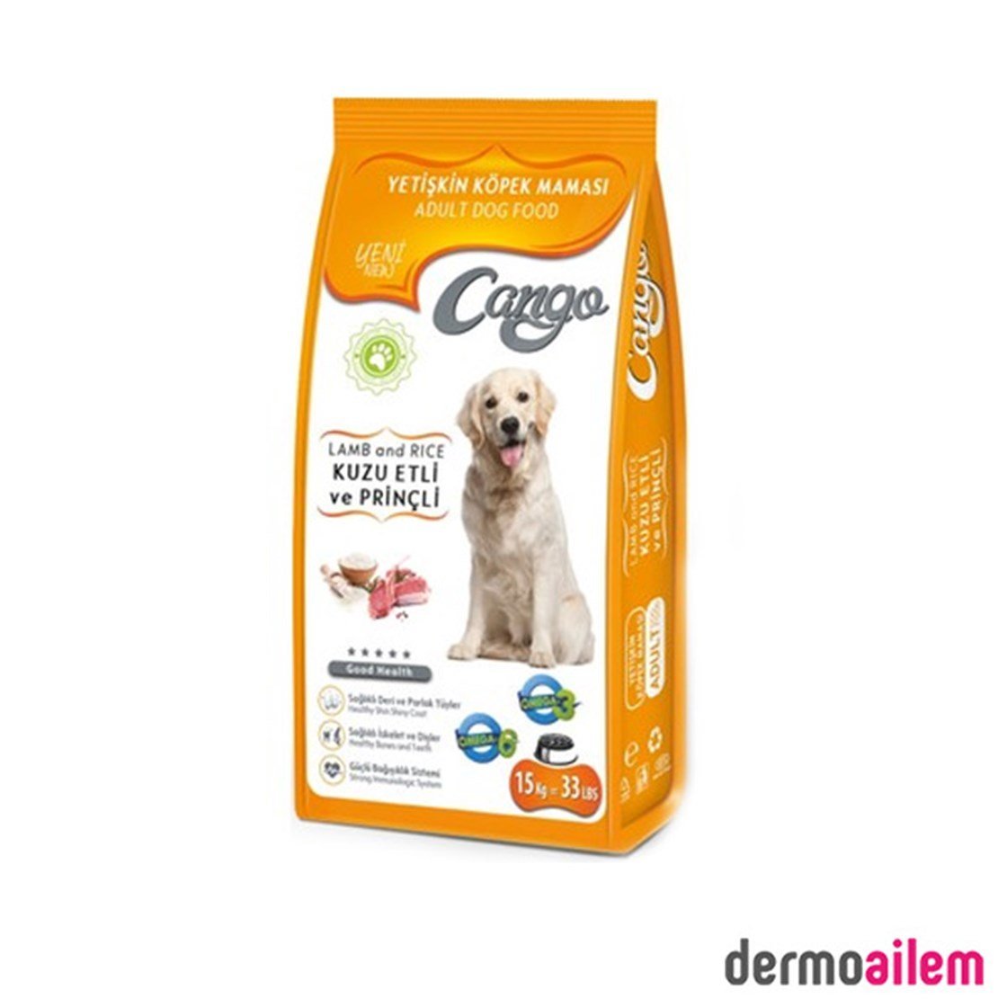 Köpek Kuru MamalarıCangoCango Yetişkin Köpek Maması 15 Kg Kuzu Etli Pirinçli