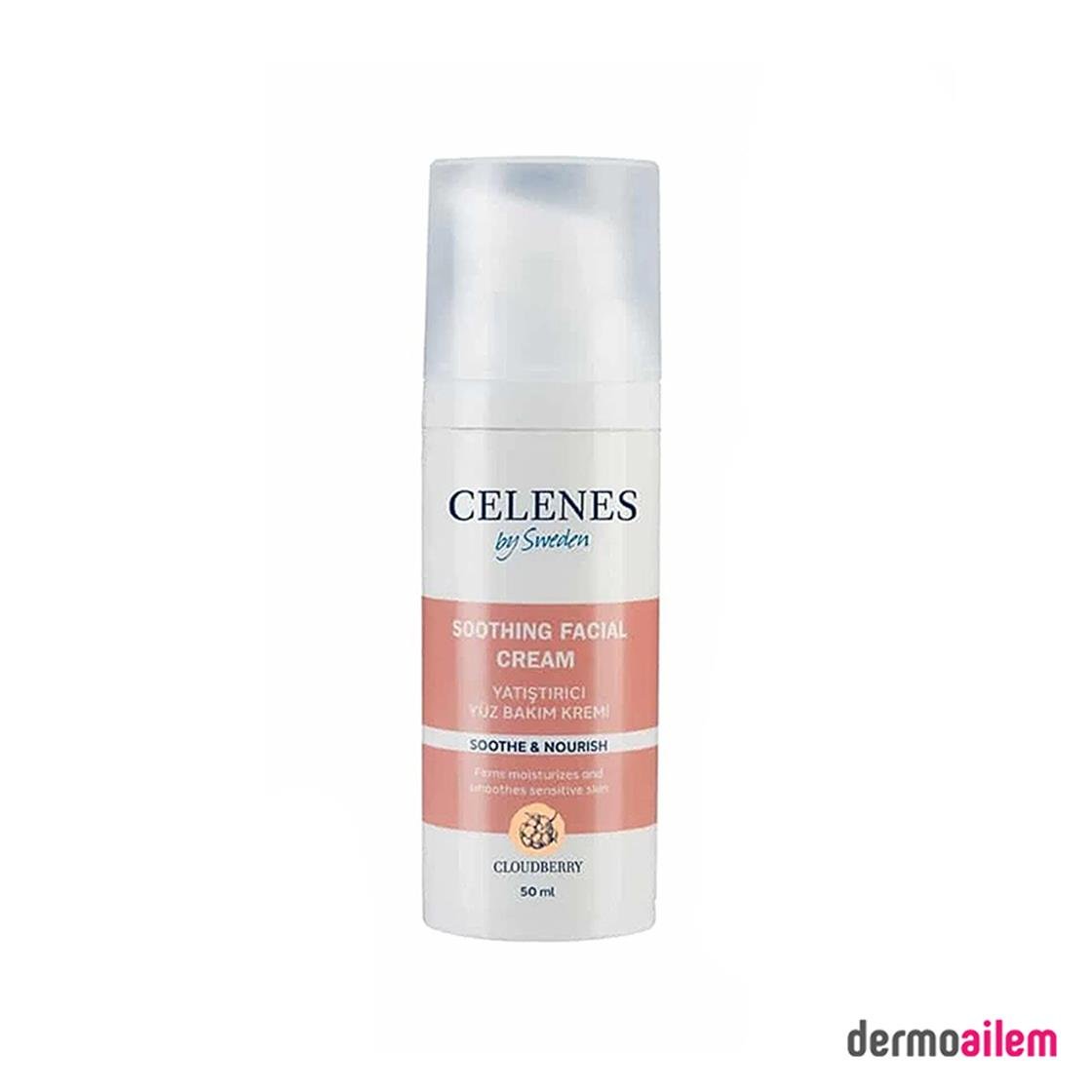 Nemlendirici & OnarıcıCelenesCelenes By Sweden Cloudberry Yatıştırıcı Yüz Bakım Kremi 50 ml