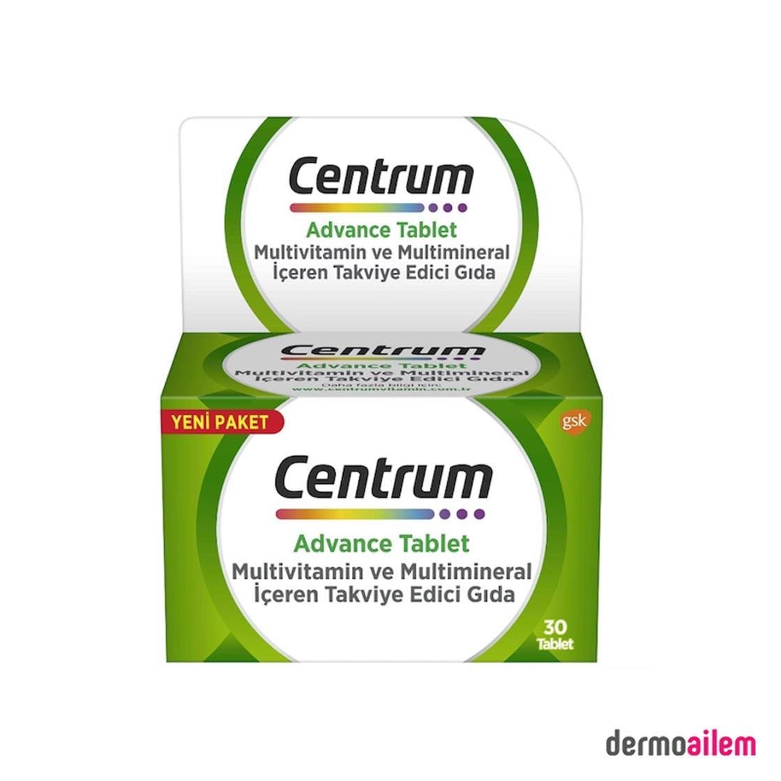 Takviye Edici GıdalarCentrumCentrum Advance Multivitamin 30 Tablet GSK
