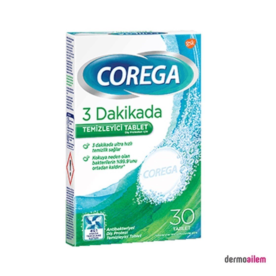 Diş Protez TemizleyicilerCoregaCorega Diş Protezi Temizleyici Tablet (30 Tablet)