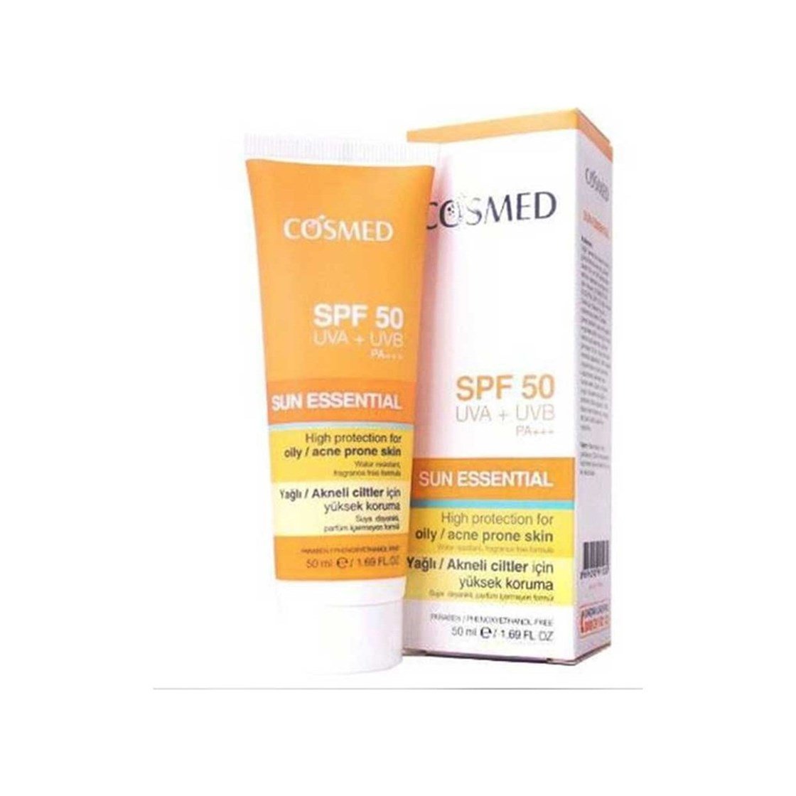 Spf 20 & 50 ArasıCosmedCosmed Sun Essential Yağlı Ve Akneli Ciltler İçin Spf 50 50 ml Güneş Kremi