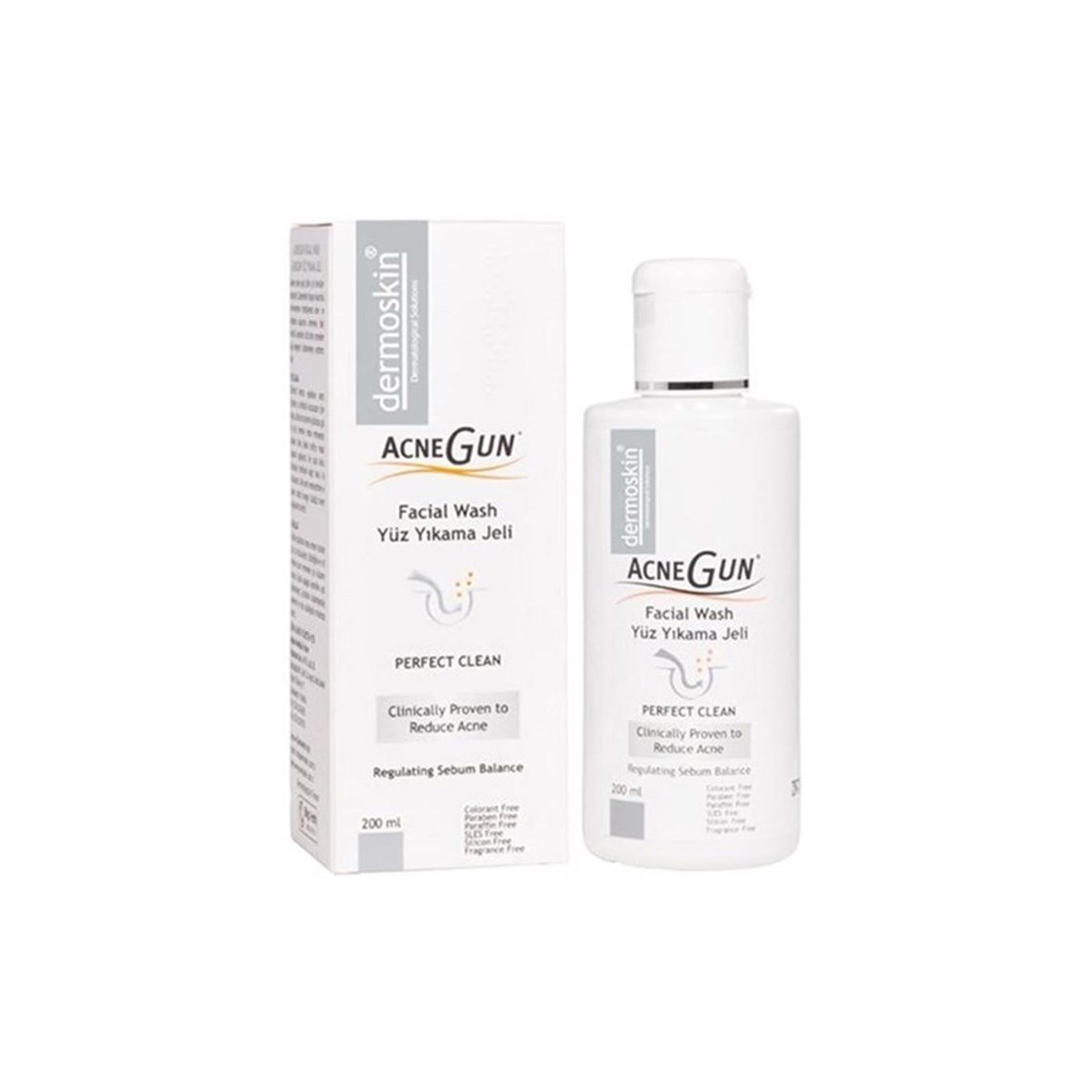 Cilt Temizleme ÜrünleriDermoskinDermoskin Acnegun Yüz Yıkama Jeli 200 ml