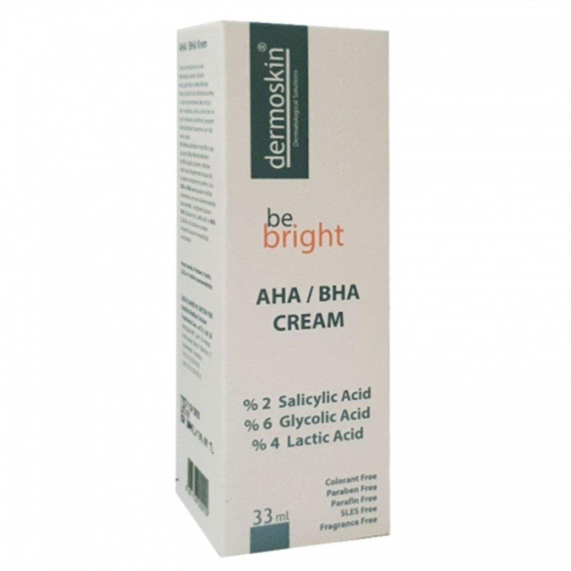 Lekeli Ciltler & AydınlatıcıDermoskinDermoskin Be Bright AHA/BHA Krem 33 ml (SKT:11.2024)