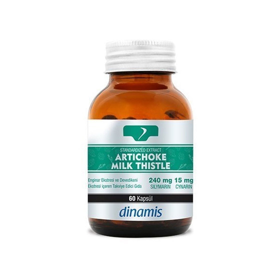 Takviye Edici GıdalarDinamisDinamis Standardized Extract Artichoke Milk Thistle 60 Kapsül