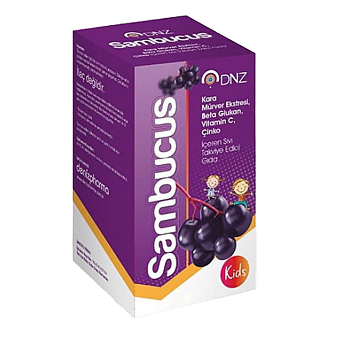 Takviye Edici GıdalarDNZDnz Sambucus Kara Mürver Ekstresi Beta Glukan Çinko Şurubu 125 Ml