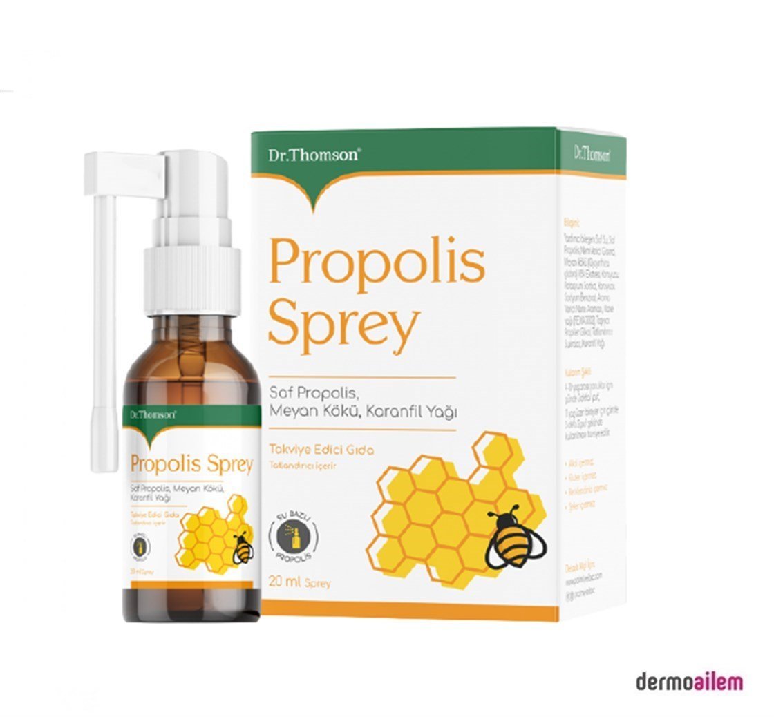 Takviye Edici GıdalarDr.ThomsonDr. Thomson Propolis Sprey 20 ml