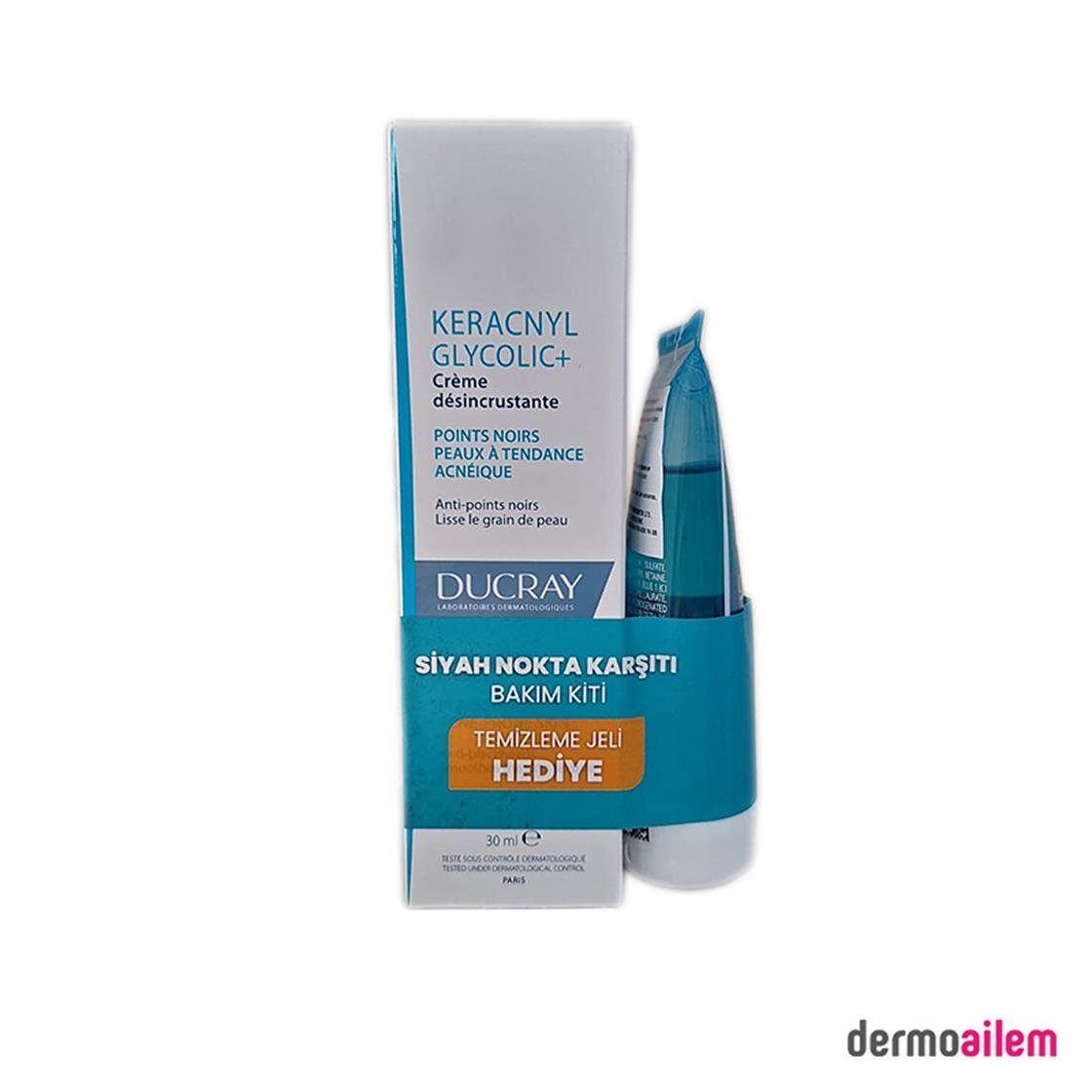 Lekeli Ciltler & AydınlatıcıDucrayDucray Keracnyl Glycolic+ Cream 30 ml + Keracnyl Jel 40 ml Hediye