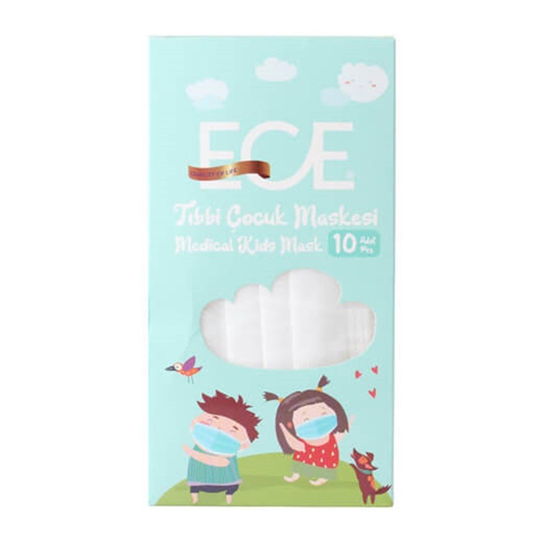 Maske & SiperlikEceEce Tibbi Çocuk Maske Beyaz 10'lu