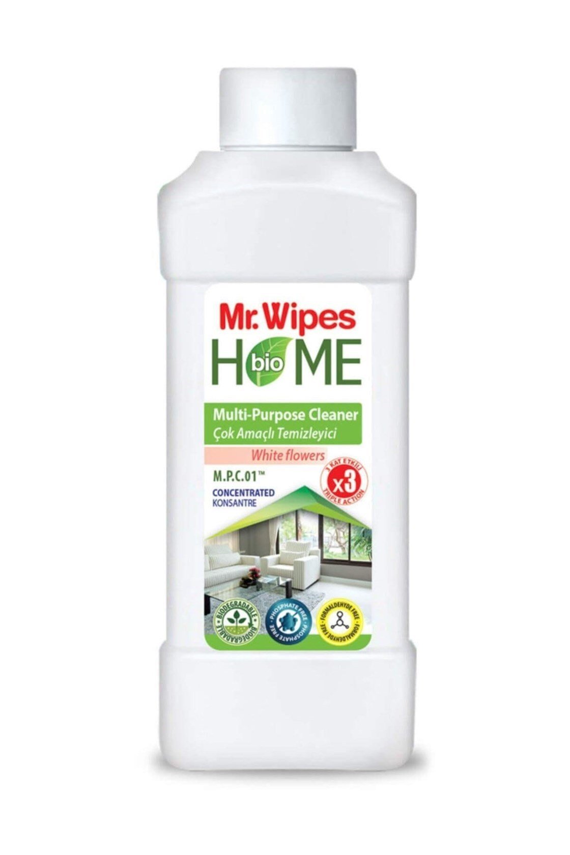 Yüzey Temizleme ÜrünleriFarmasiFarmasi Mr Wipes Konsantre Çok Amaçlı Temizleyici Whıte Flowers 500 Ml