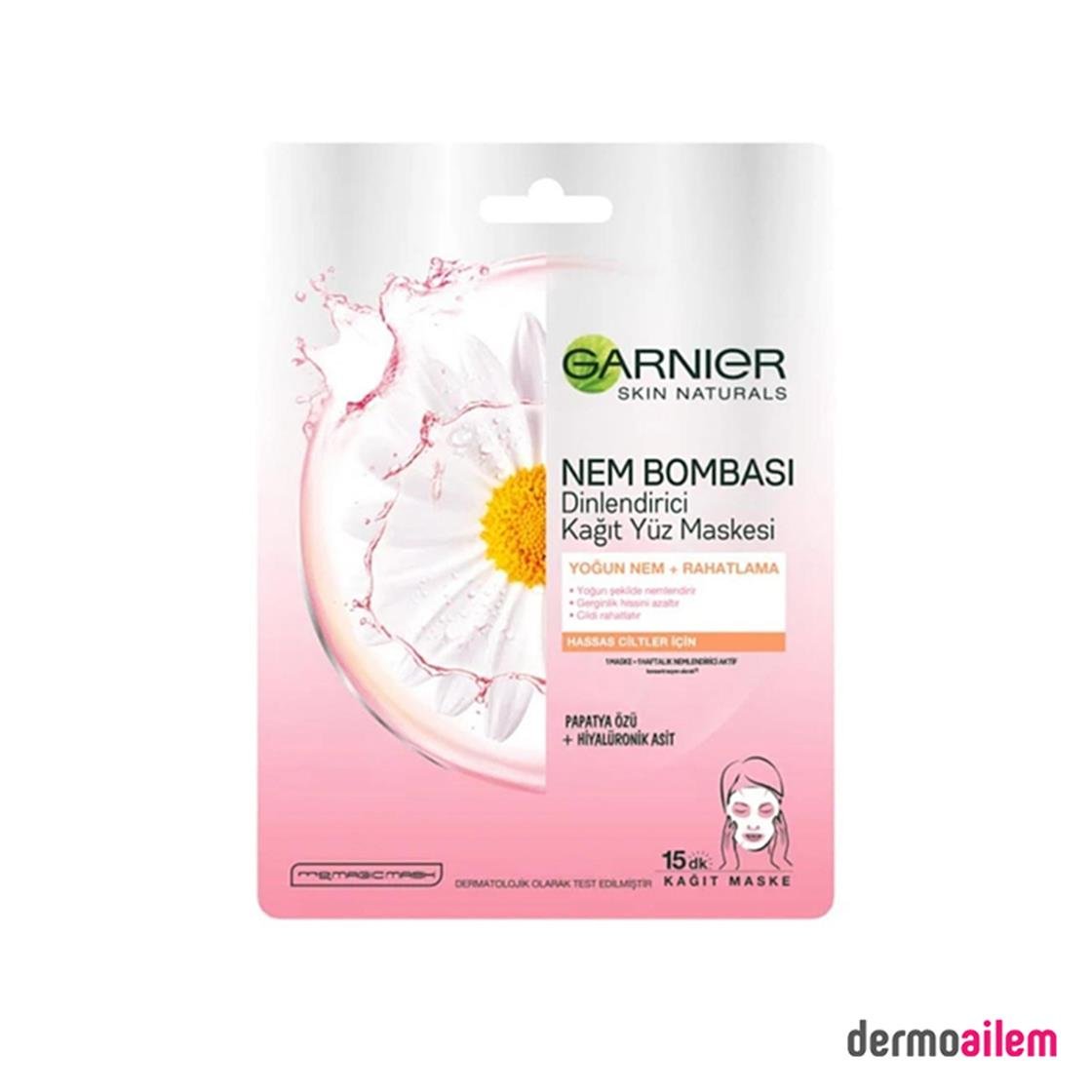 MaskelerGarnierGarnier Nem Bombası Dinlendirici Kağıt Yüz Maskesi