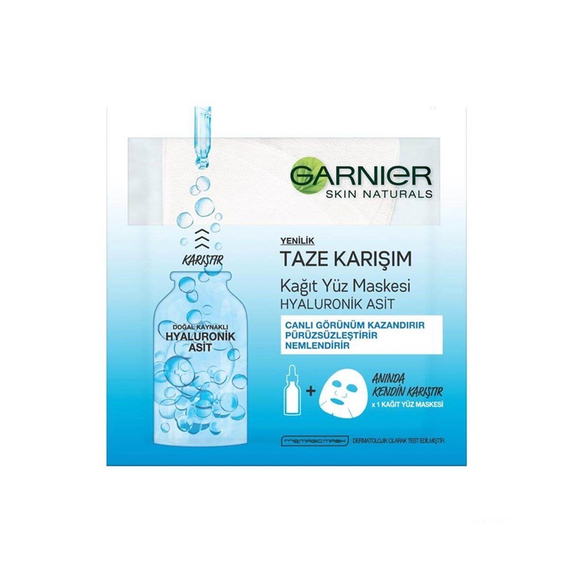 MaskelerGarnierGarnier Taze Karışım Kağıt Yüz Maskesi Hyaluronik