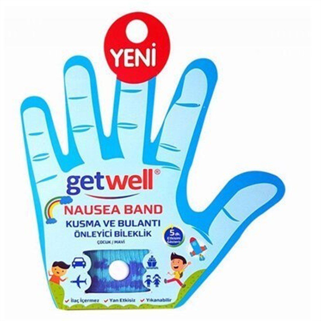 Burun SağlığıGetwellGetwell Kusma ve Bulantı Önleyici Bileklik Çocuk Mavi