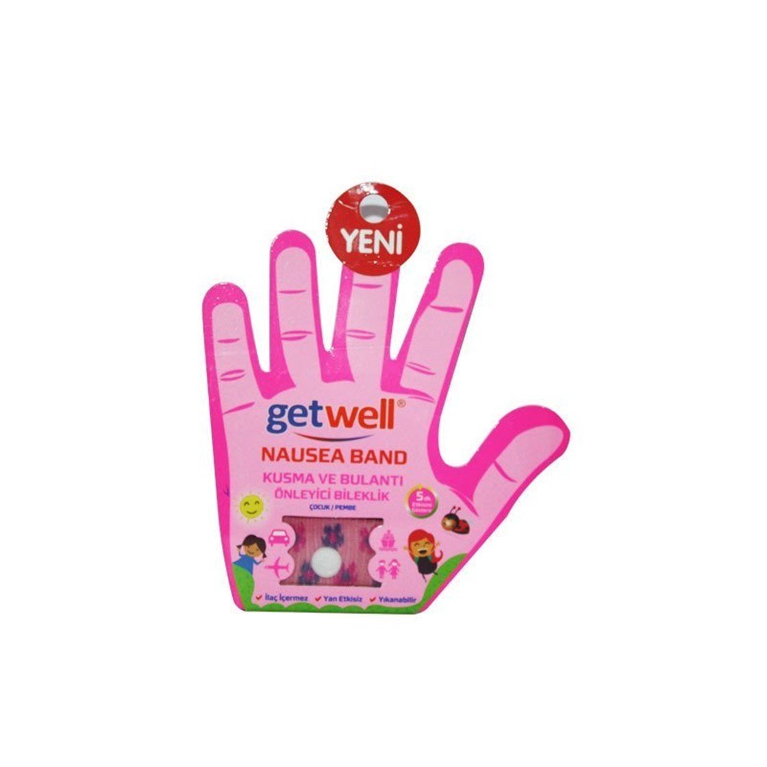 BantlarGetwellGetwell Kusma ve Bulantı Önleyici Bileklik Çocuk Pembe