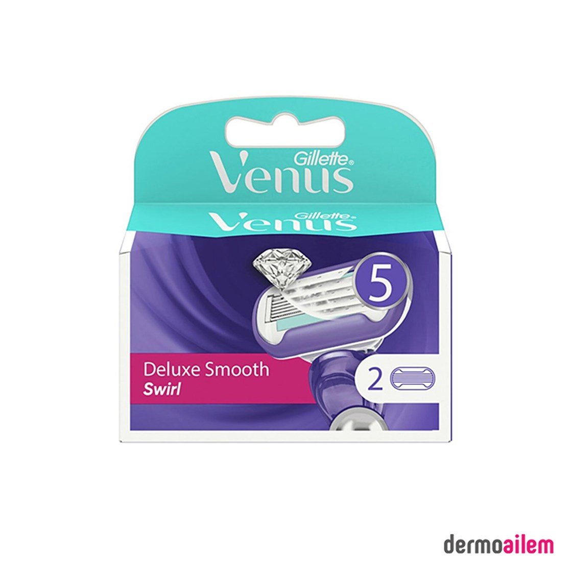 Tüy GidericilerGilletteGillette Venus Deluxe Smooth Swirl 2'li Yedek Kadın Tıraş Bıçağı