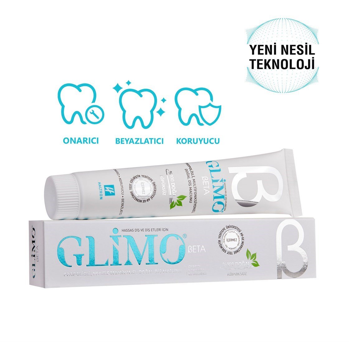Diş MacunlarıGlimoGlimo Beta Propolisli Köpüksüz Doğal Diş Macunu 20 ml