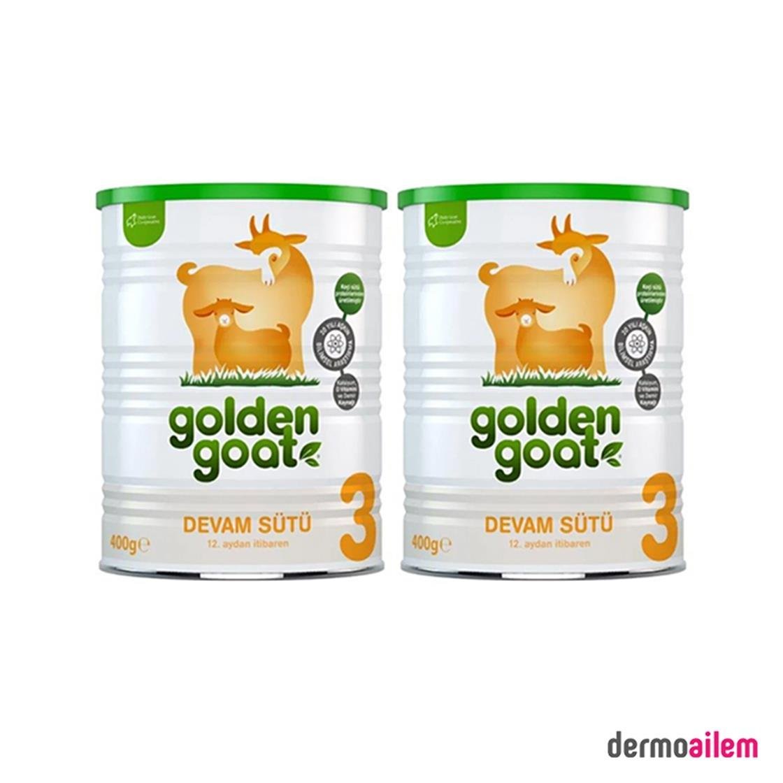 Mamalar Golden Goat 3 Keçi Sütlü 2 Adet  Devam Sütü 400 gr