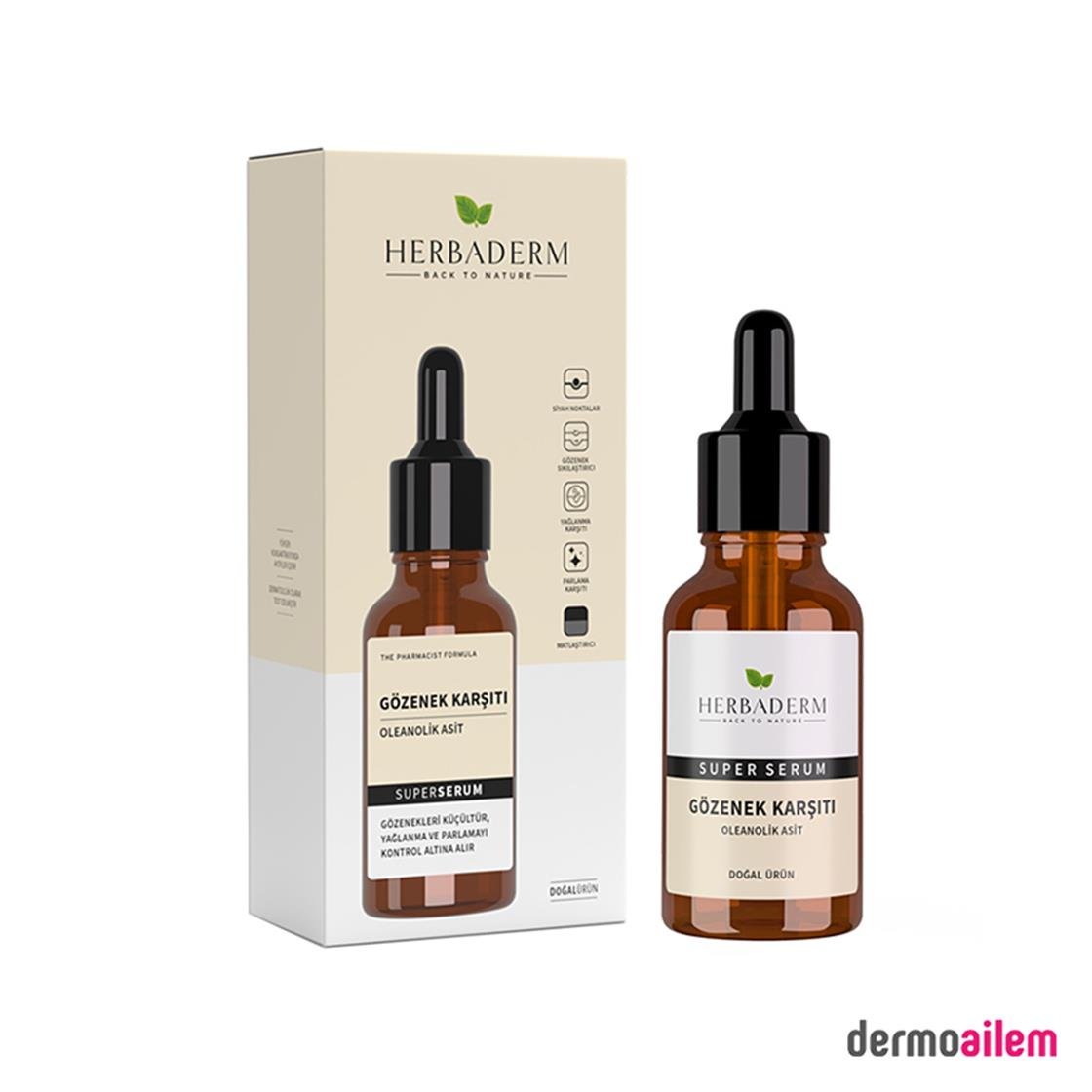 Cilt Bakım SerumlarıHERBADERMHerbaderm Gözenek Karşıtı Serum 30 ml