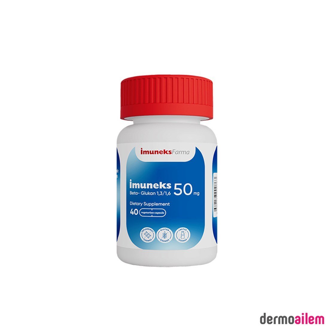 Takviye Edici GıdalarİmuneksFarmaİmuneks Beta-Glukan 50 mg 40 Kapsül