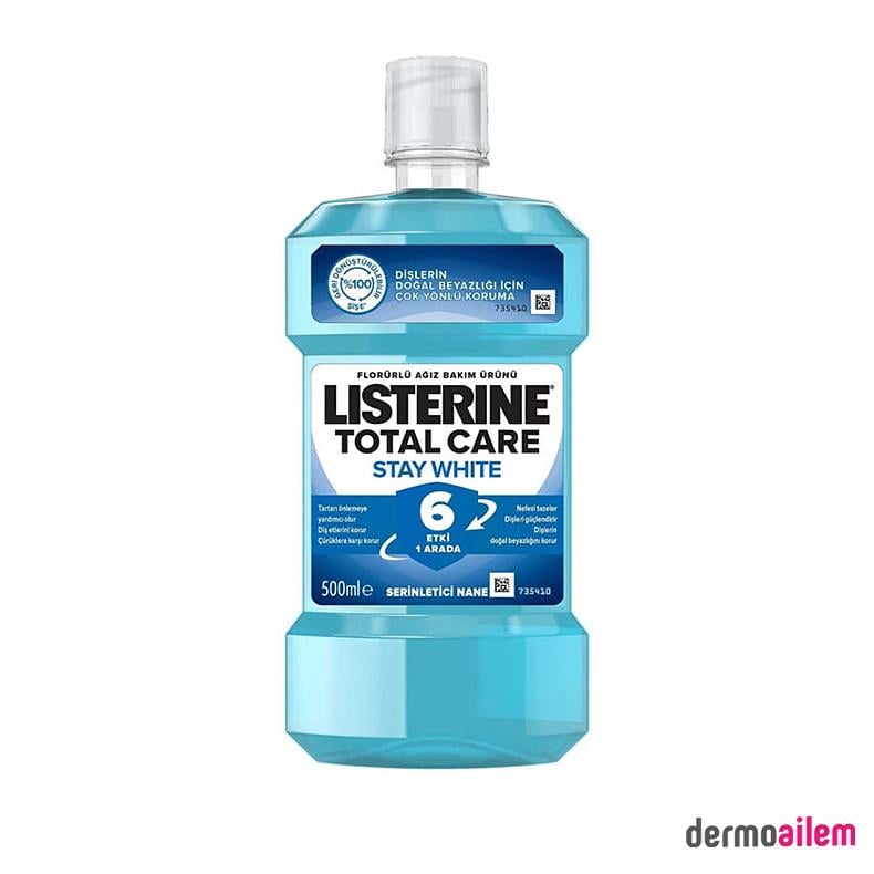Ağız Çalkalama SularıListerineListerine Total Care Stay White Serinletici Nane 500 ml