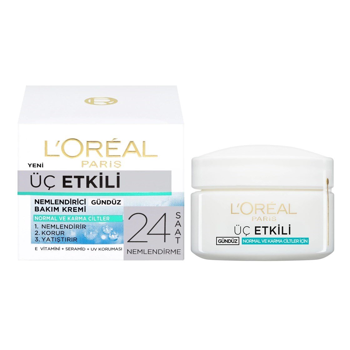 Nemlendirici & OnarıcıLoreal ParisLoreal Üç Etkili Nemlendirici Gündüz Bakım Kremi Normal Ve Karma Ciltler İçin 50 ml