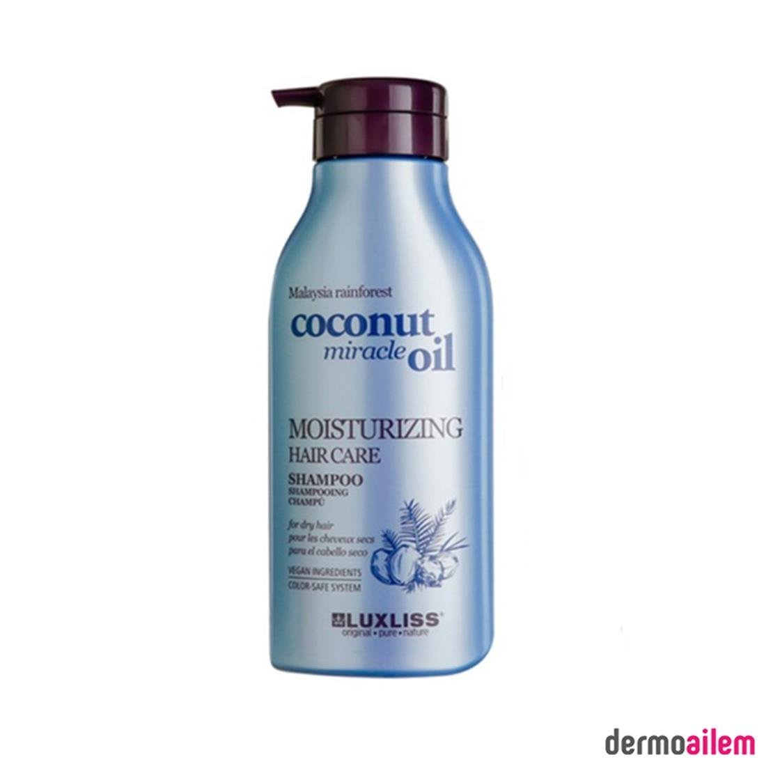 ŞampuanlarLuxliss ProfessionalLuxliss Coconut Miracle Oil Moisturizing Hair Care Shampoo 500 ml