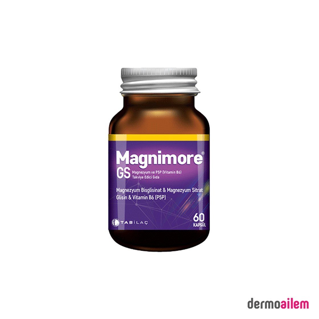 Takviye Edici GıdalarVeNaturaMagnimore GS Magnezyum ve P5P(Vitamin B6) 60 Tablet