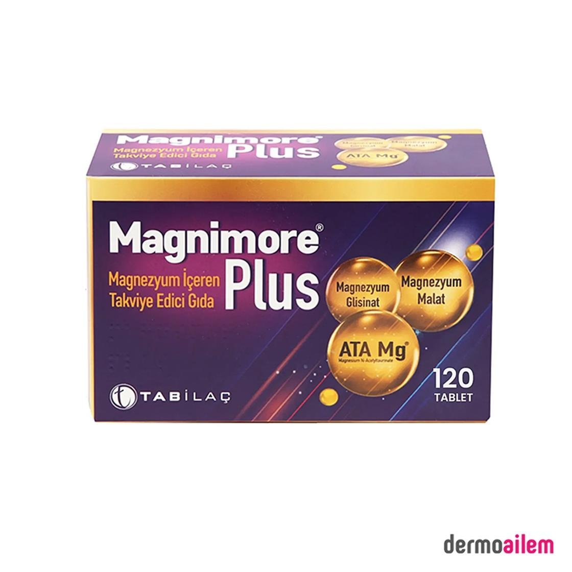 Takviye Edici GıdalarTab İlaçMagnimore Plus 120 Tablet