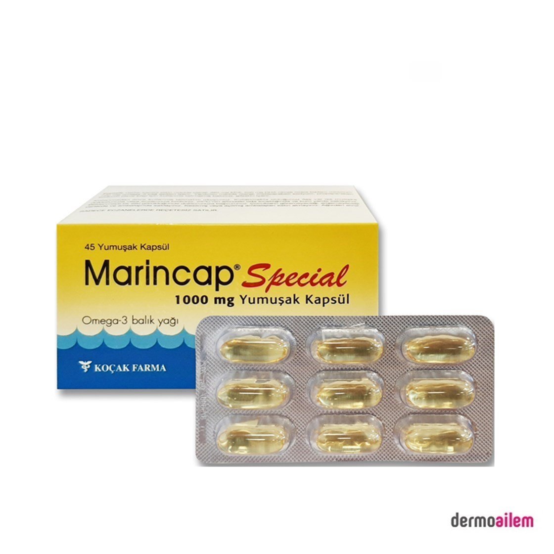 Omega 3 & Balık YağlarıKoçakMarincap Special Omega 3 1000 mg 45 Kapsül Balık Yağı