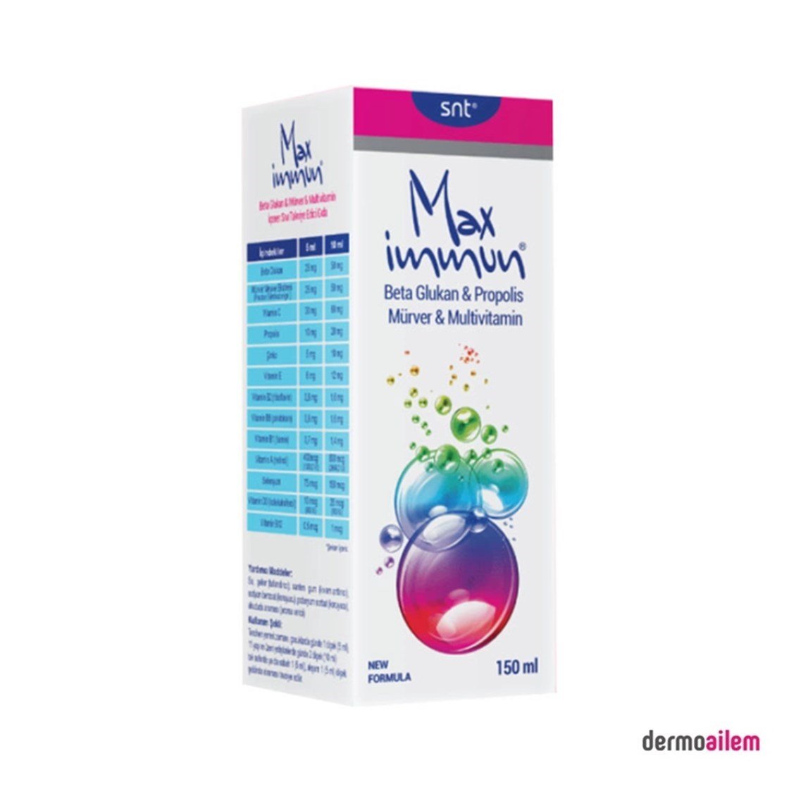 Takviye Edici GıdalarSantasyaMax Immun Multivitamin Sıvı Takviye Edici Gıda 150 ml - Şurup