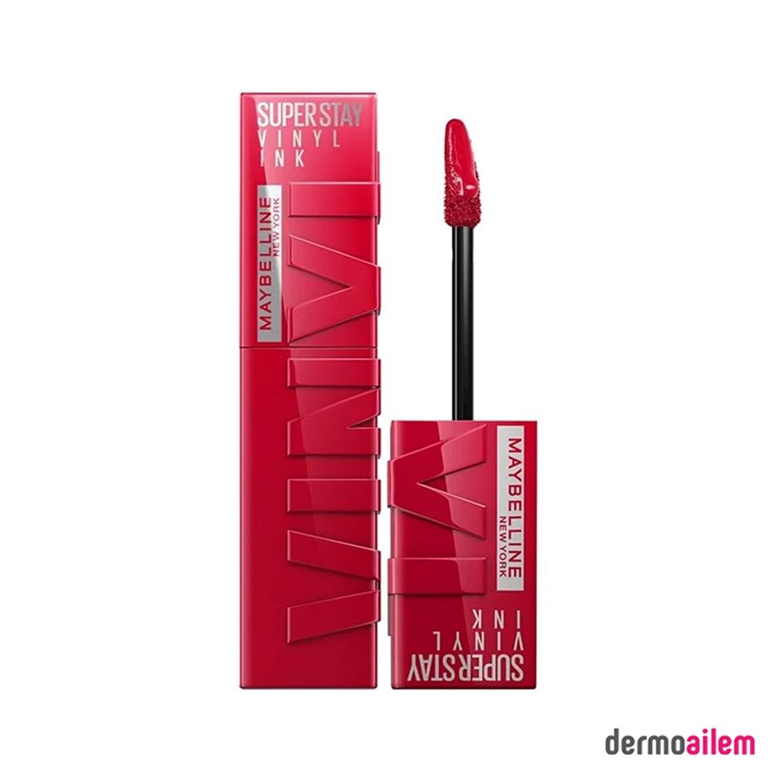 RujMaybellineMaybelline Super Stay Vinyl Ink Likit Parlak Ruj 50 Wicked