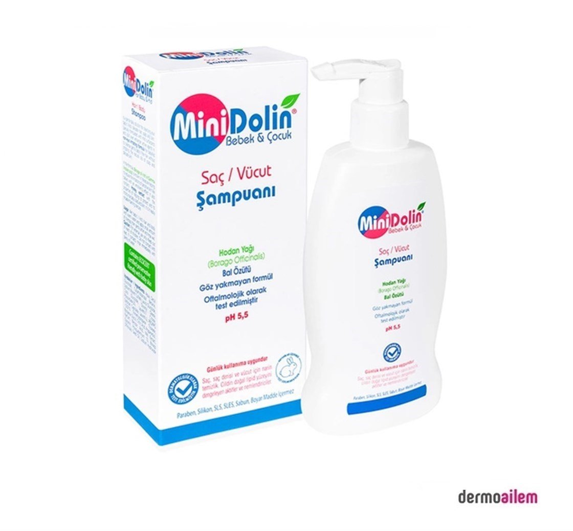 Şampuan & Duş JeliDermadolinMiniDolin Baby Shampoo Bebek Şampuanı 250 ml
