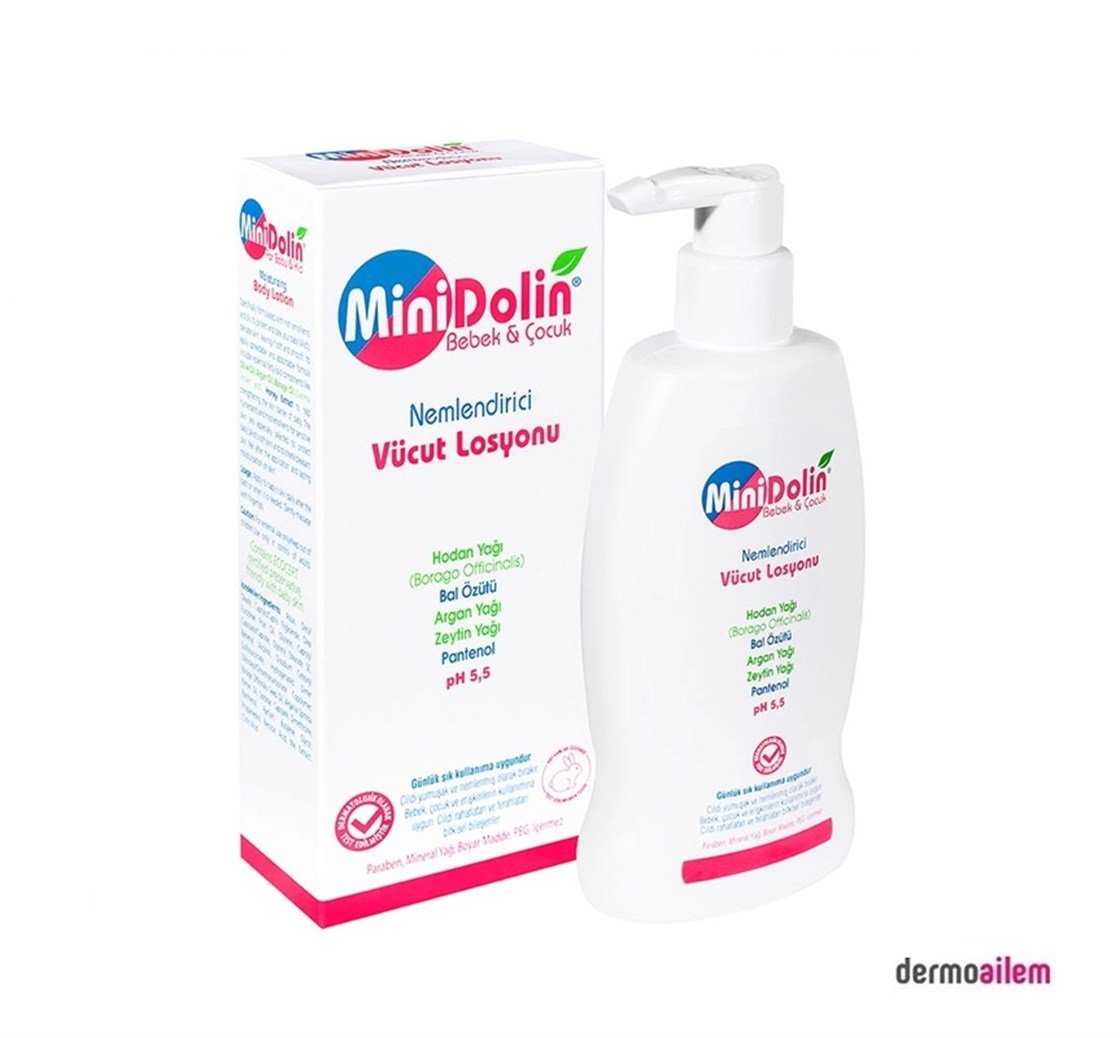 Bebek LosyonuDermadolinMiniDolin Nemlendirici Vücut Losyonu 250 ml
