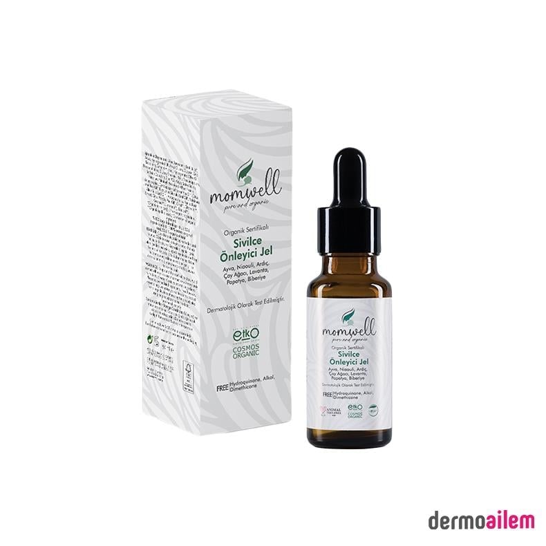 Akne Sivilce Bakım ÜrünleriMomwellMomwell Organik Sivilce Önleyici Jel 20 Ml